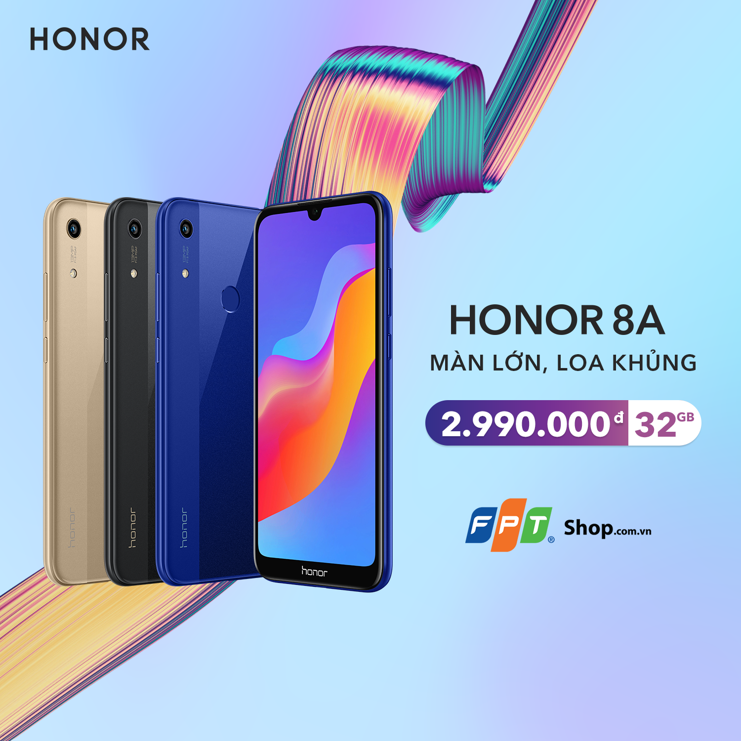 Honor 8A lên kệ tại thị trường Việt Nam, giá chưa tới 3 triệu, màn hình lớn, loa như laptop