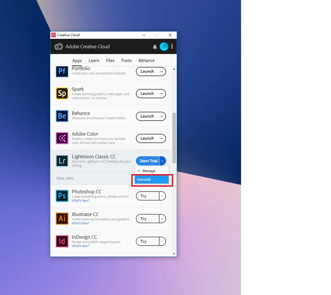 Cách gỡ bỏ Adobe Creative Cloud nhanh chóng đơn giản