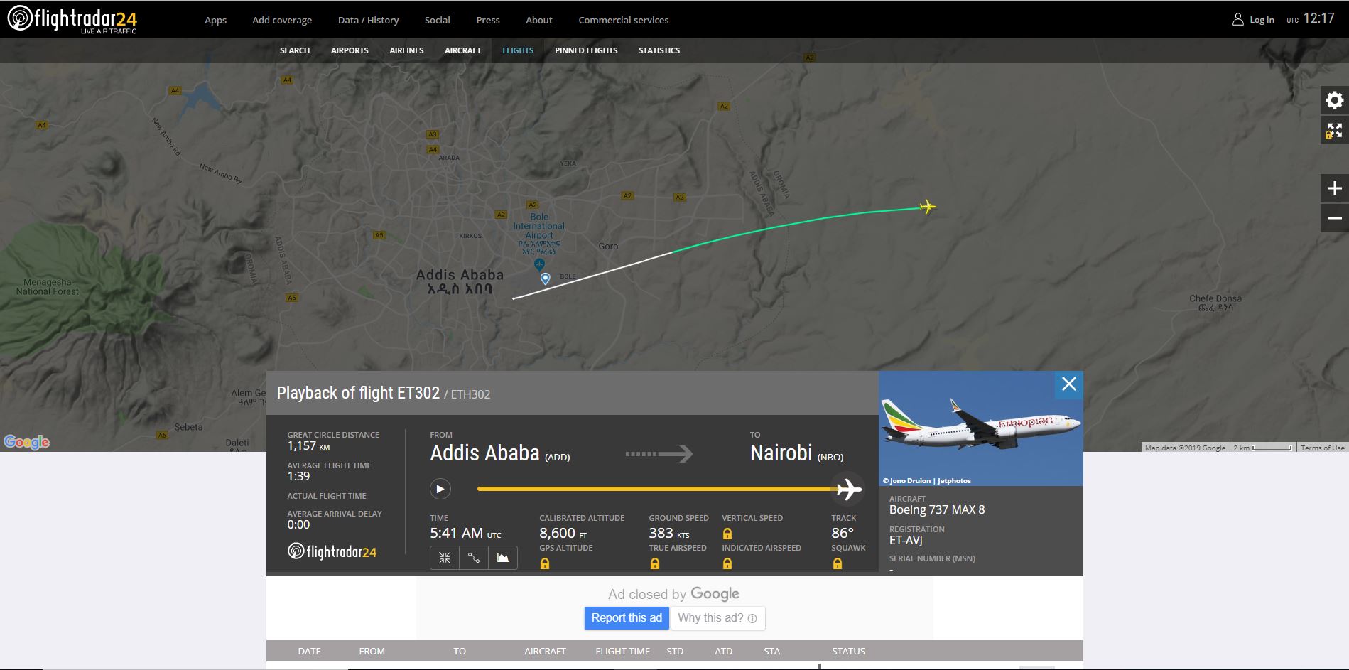 Boeing 737 MAX 8 chở 157 người rơi ở Ethiopia