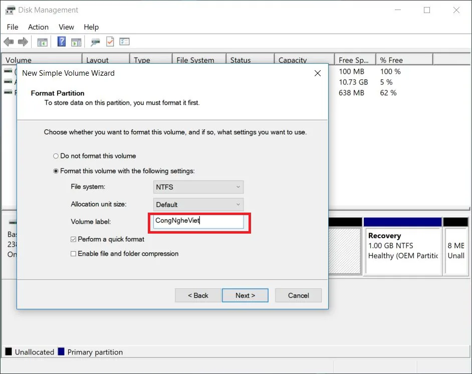 Hướng dẫn chia gộp ổ cứng trên Windows