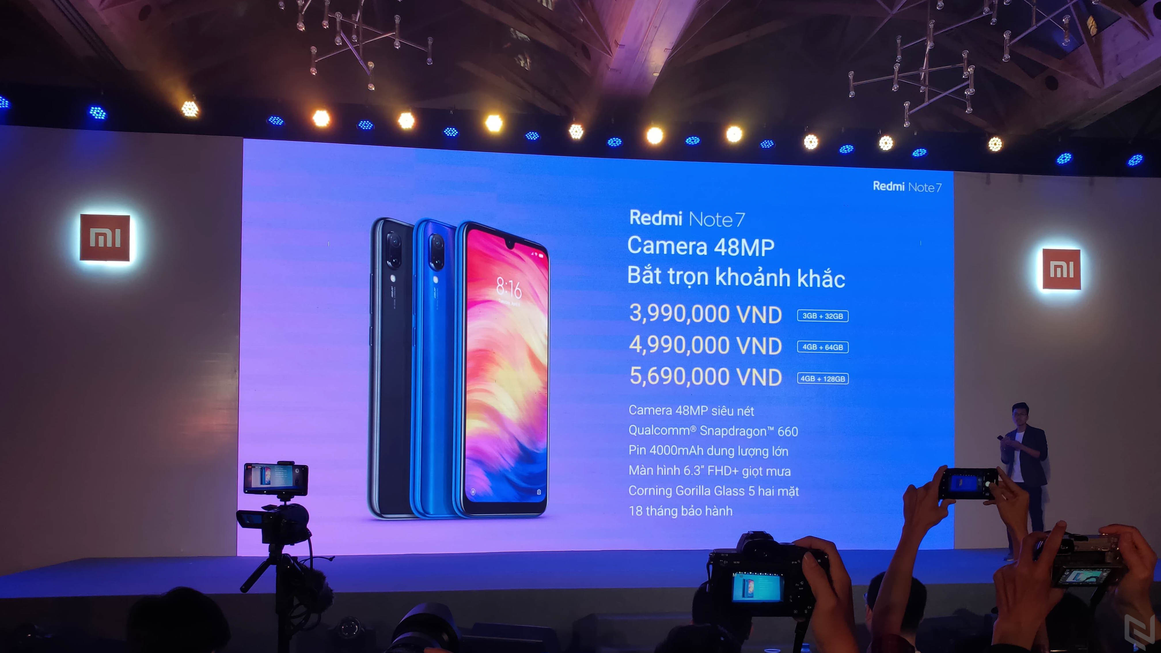 Xiaomi Redmi Note 7 ra mắt thị trường Việt, camera 48MP, màn hình giọt mưa, giá từ 3,990,000đ, mở bán ngày 28/3