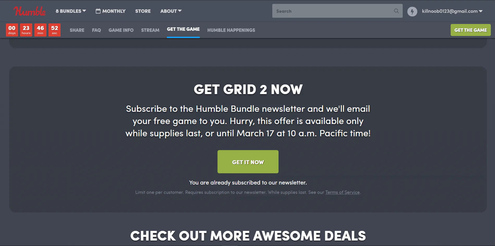Nhanh tay lấy game Grid 2 và DLC trị giá gần 500.000đ trước khi hết hạn vào 12 giờ đêm ngày 17/3