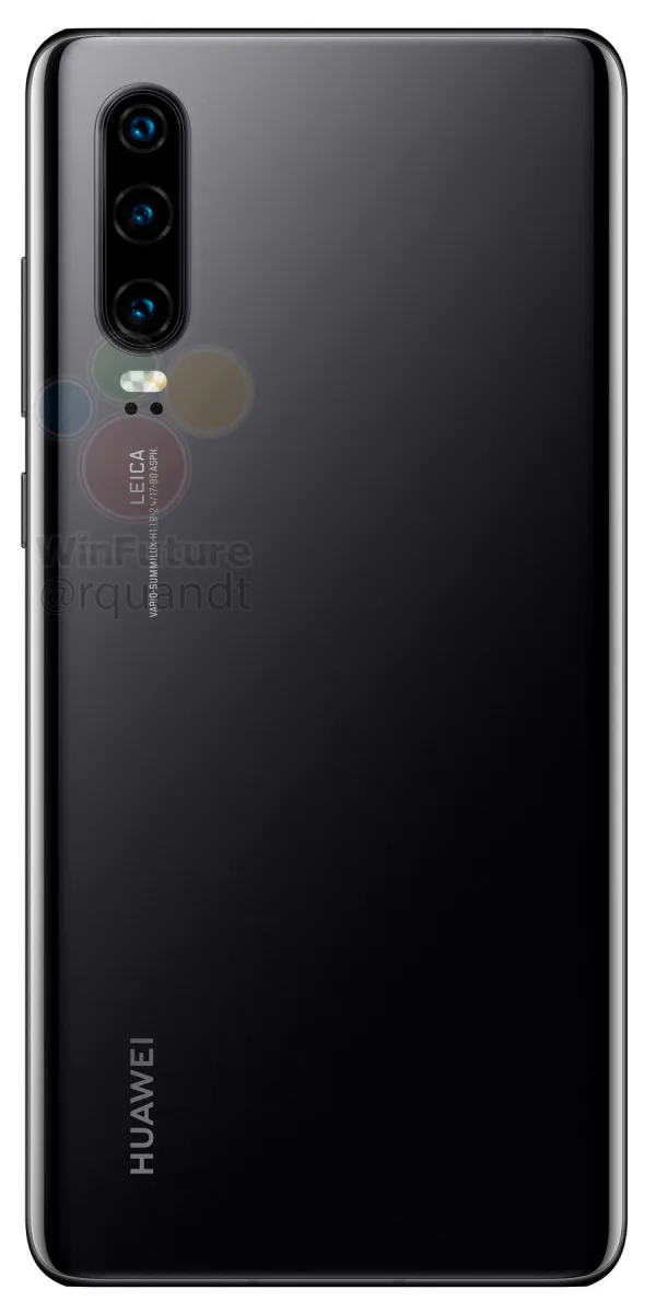 Rò rỉ ảnh render của Huawei P30 & P30 Pro, 3 camera sau và camera selfie giọt nước