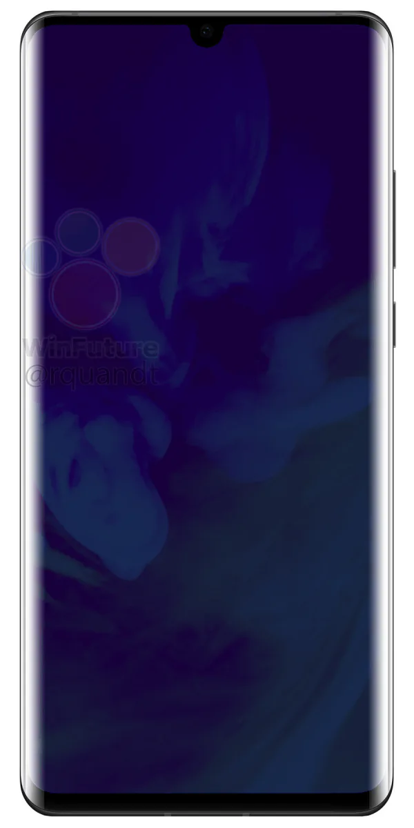Rò rỉ ảnh render của Huawei P30 & P30 Pro, 3 camera sau và camera selfie giọt nước