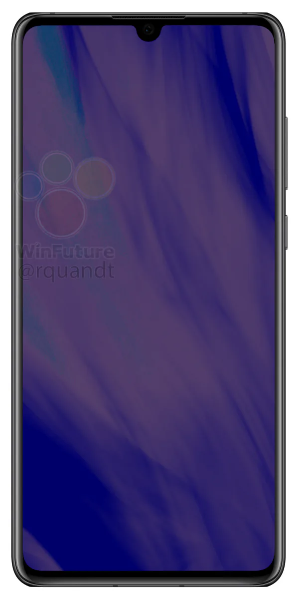 Rò rỉ ảnh render của Huawei P30 & P30 Pro, 3 camera sau và camera selfie giọt nước