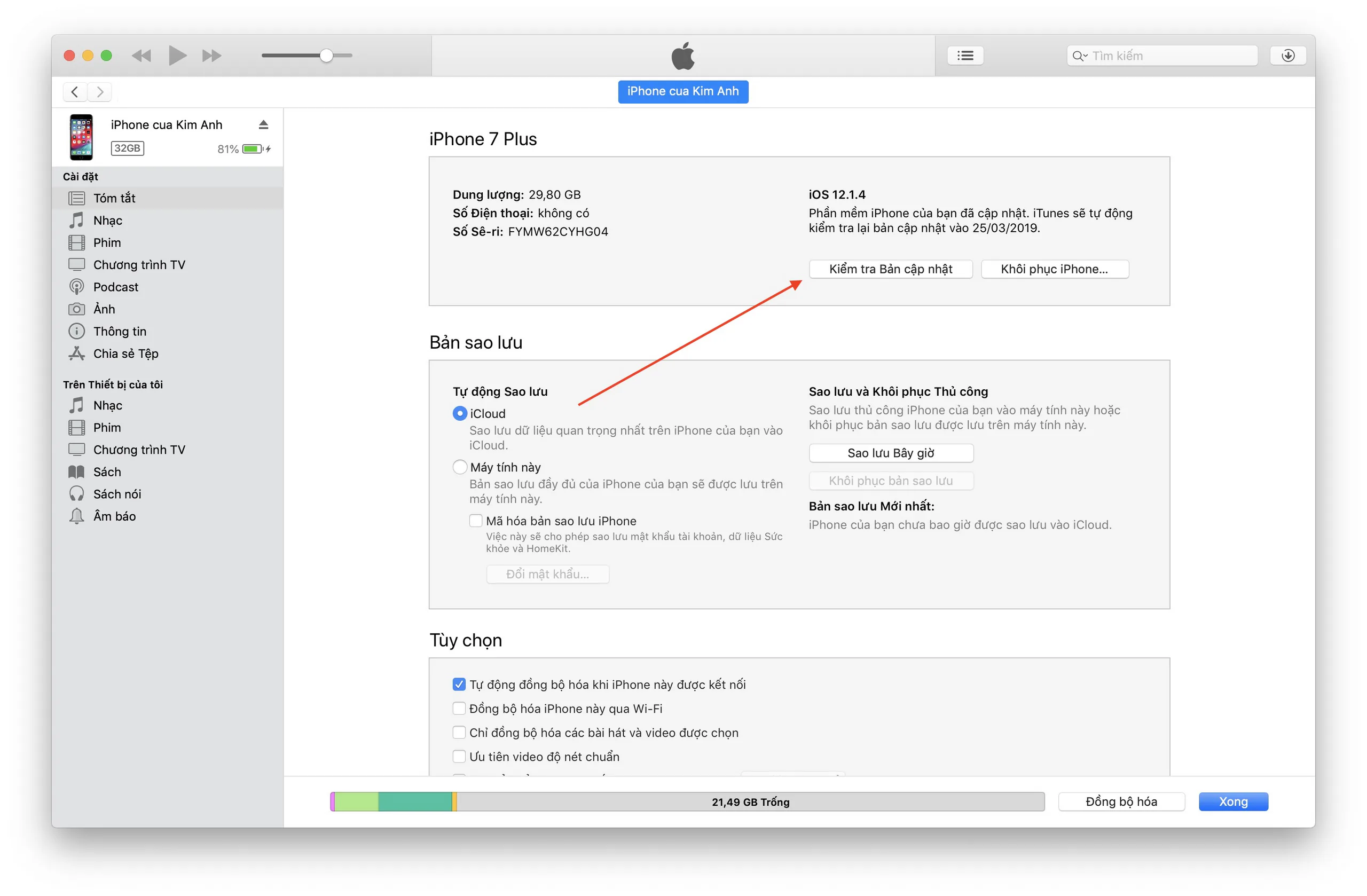 Hướng dẫn hạ cấp iOS mà không mất dữ liệu