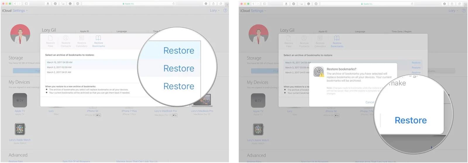 khôi phục dữ liệu từ icloud