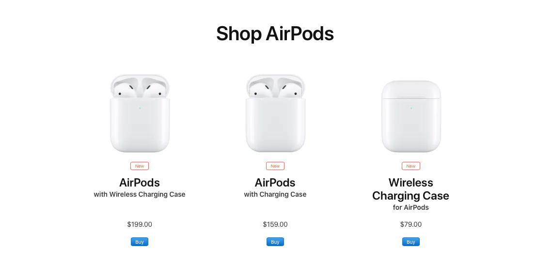 AirPods 2 ra mắt, chip H1 mới, có sạc không dây, ra lệnh Hey Siri và không có màu đen, giá 199 USD