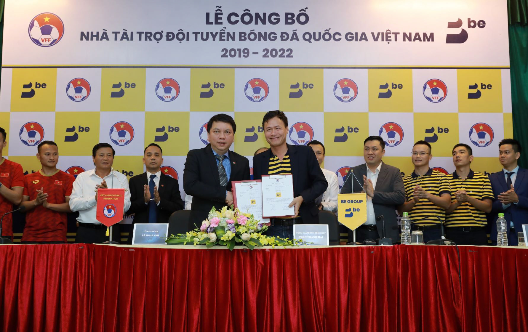 BE GROUP là nhà tài trợ đội tuyển bóng đá Quốc gia Việt Nam