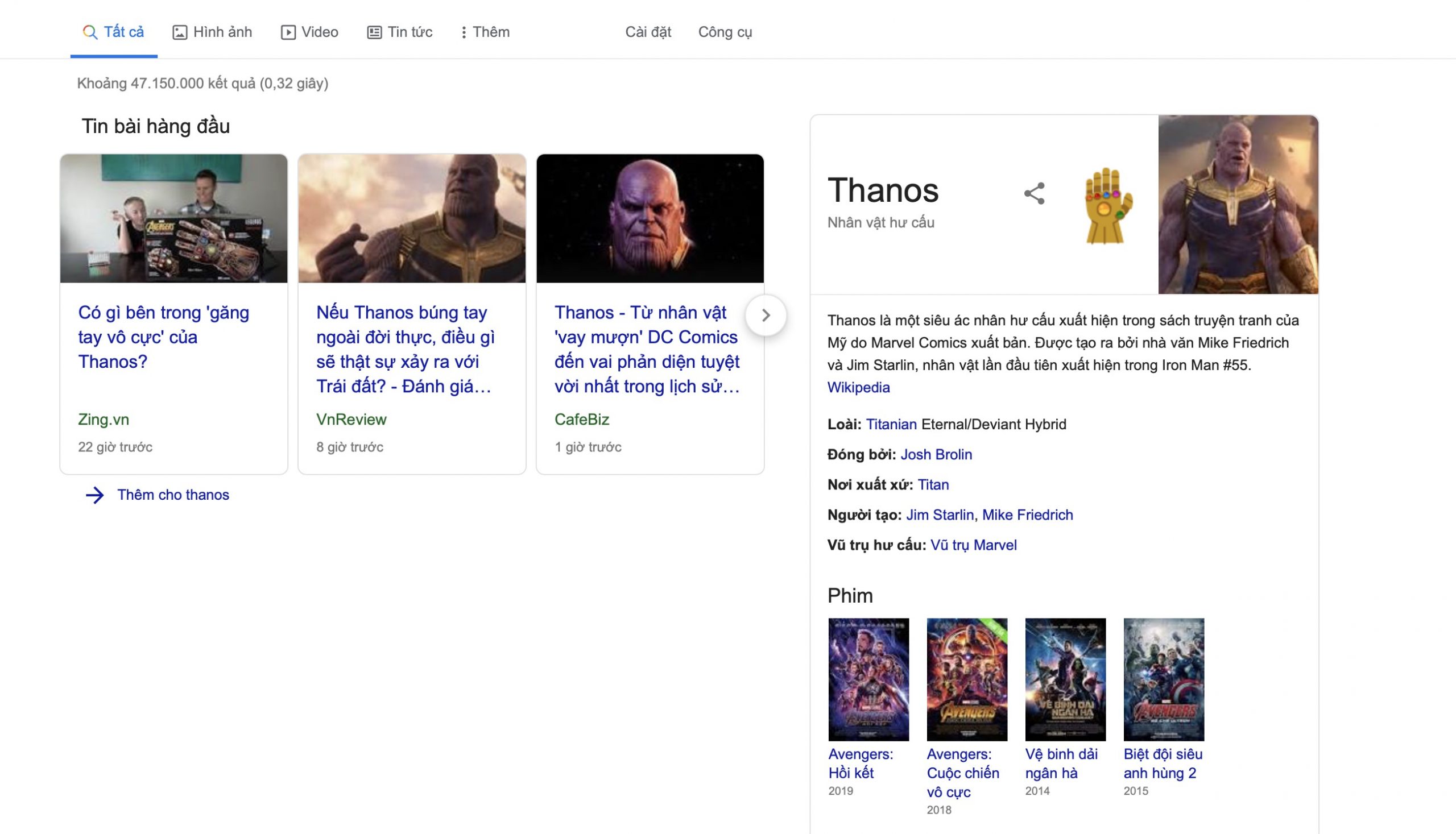 Cùng Thanos búng tay làm biến mất 50% nội dung trên Google