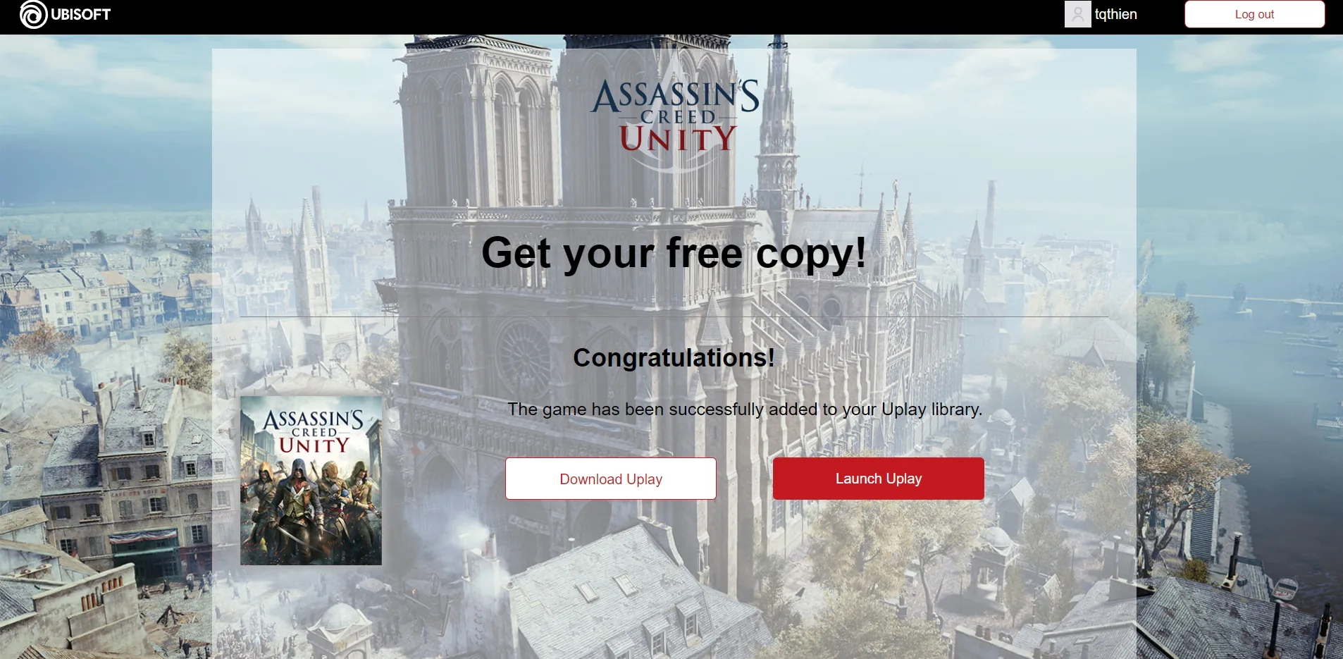 Nhận miễn phí game Assassins Creed Unity để tưởng nhớ Nhà thờ Đức Bà
