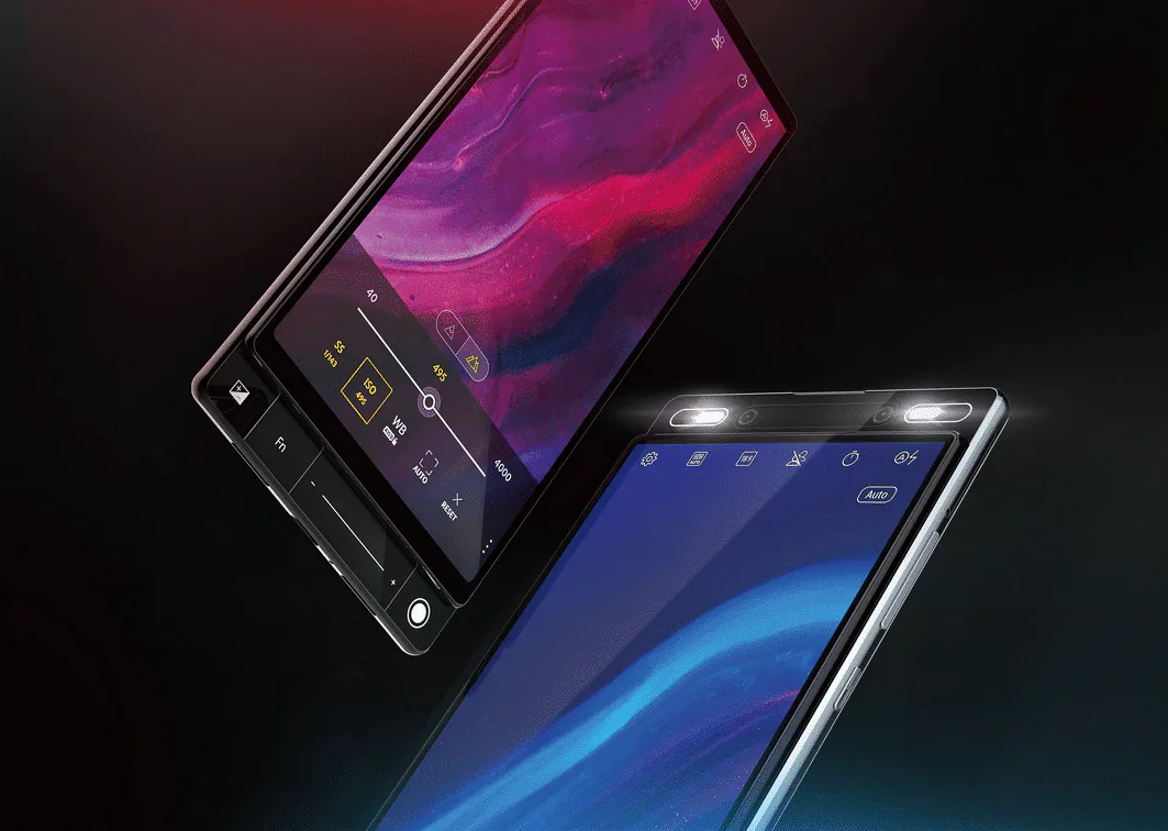 Hình ảnh render flagship Asus với màn hình trượt 2 chiều, camera selfie "khủng"