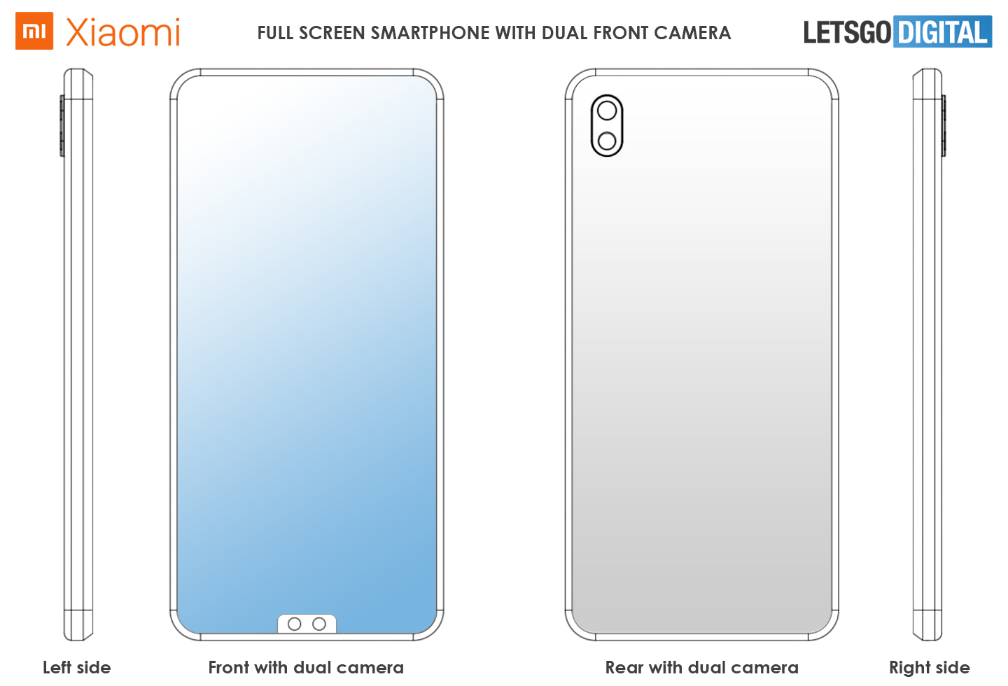 Xiaomi được cấp 2 bằng sáng chế về smartphone với tai thỏ nằm ở viền dưới màn hình
