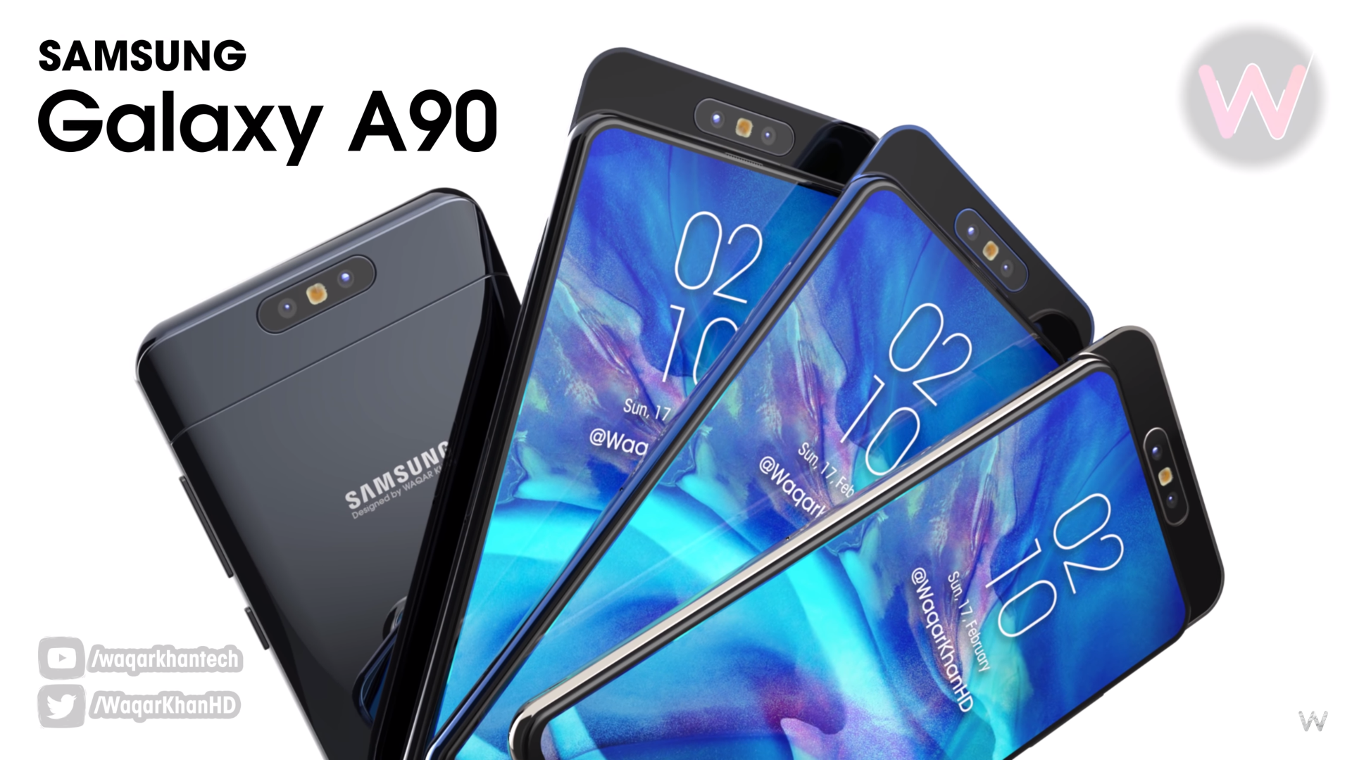 Video render về Samsung Galaxy A90 với camera trượt và xoay