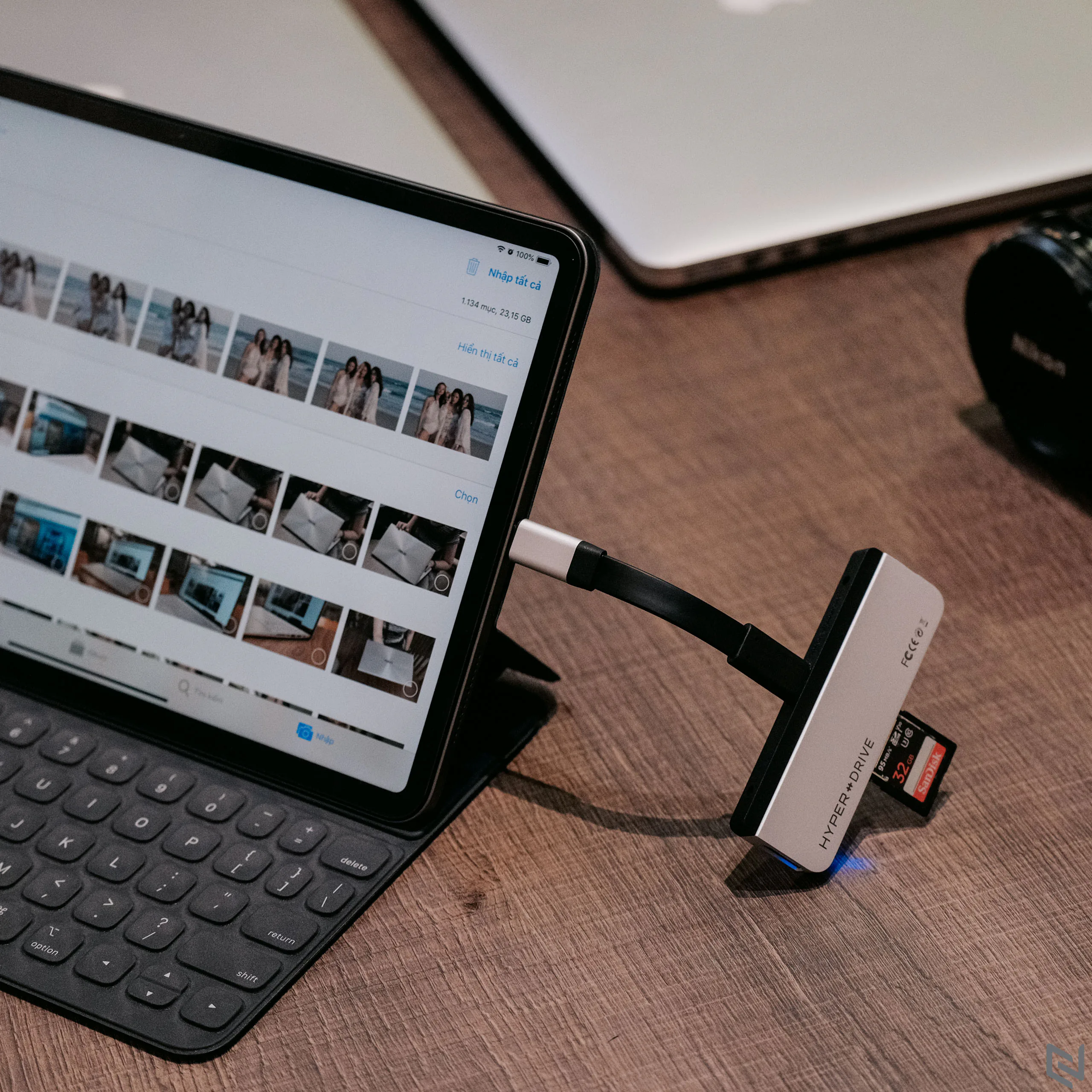 Trên tay HyperDrive USB-C Hub chuyên dụng cho iPad Pro 2018, mở rộng 6 cổng, dùng được cho MacBook