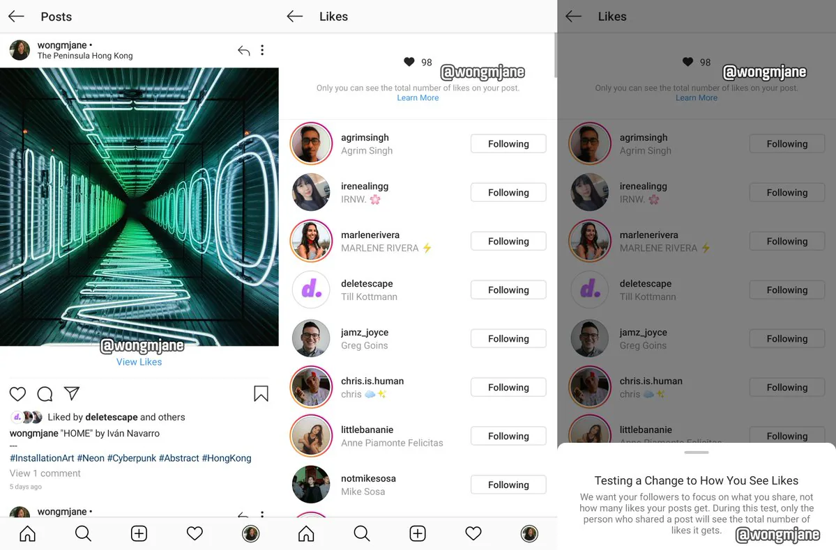 Instagram đang thử nghiệm ẩn số lượt thích trong bài đăng người dùng
