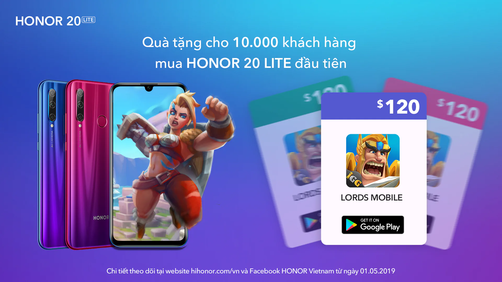 HONOR chính thức ra mắt HONOR 20 LITE, “Nhập cuộc bộ ba - Nhân ba hứng khởi”, giá 5,990,000 VND