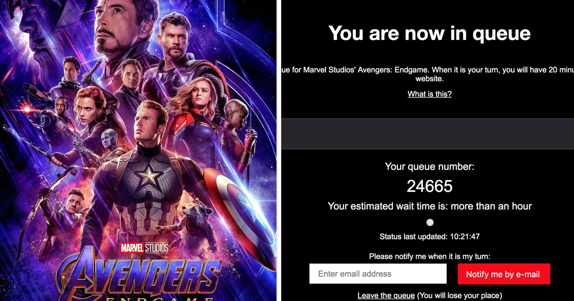 "Cơn bão" Avengers: Endgame đã tới Singapore, gây sập web, "chợ đen" bán giá 20 triệu