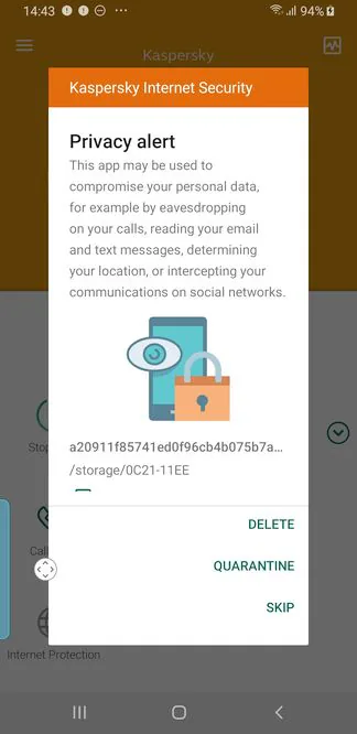 Kaspersky Lab cập nhật tính năng cảnh báo phần mềm gián điệp cho Android