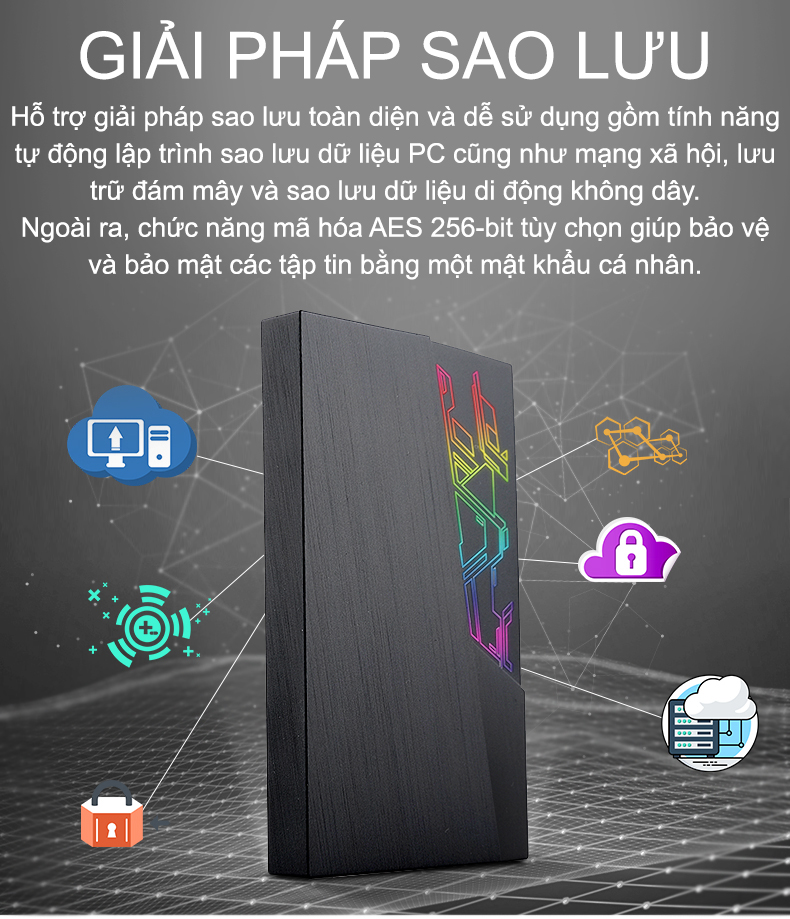 ASUS công bố ổ cứng gắn ngoài FX HDD đầu tiên thế giới tích hợp công nghê đèn màu Aura Sync RGB