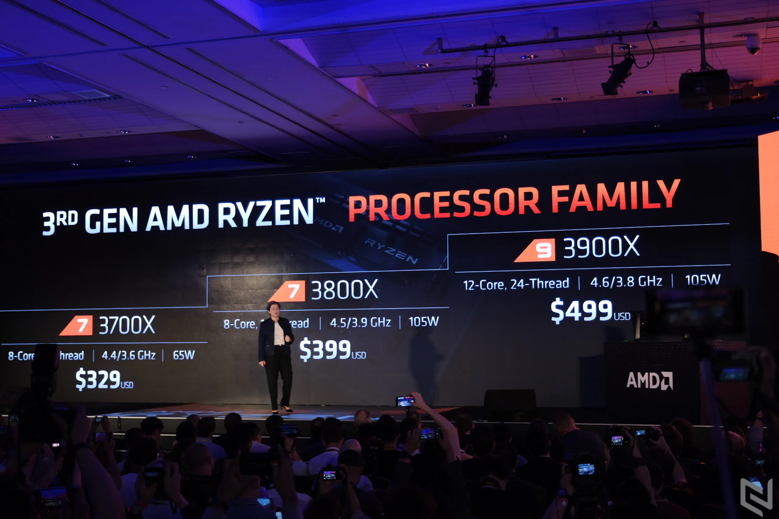 AMD giới thiệu Ryzen thế hệ 3 với CPU 12 nhân đầu tiên, giao tiếp PCIe 4.0 tại Computex 2019, giá từ 329 USD