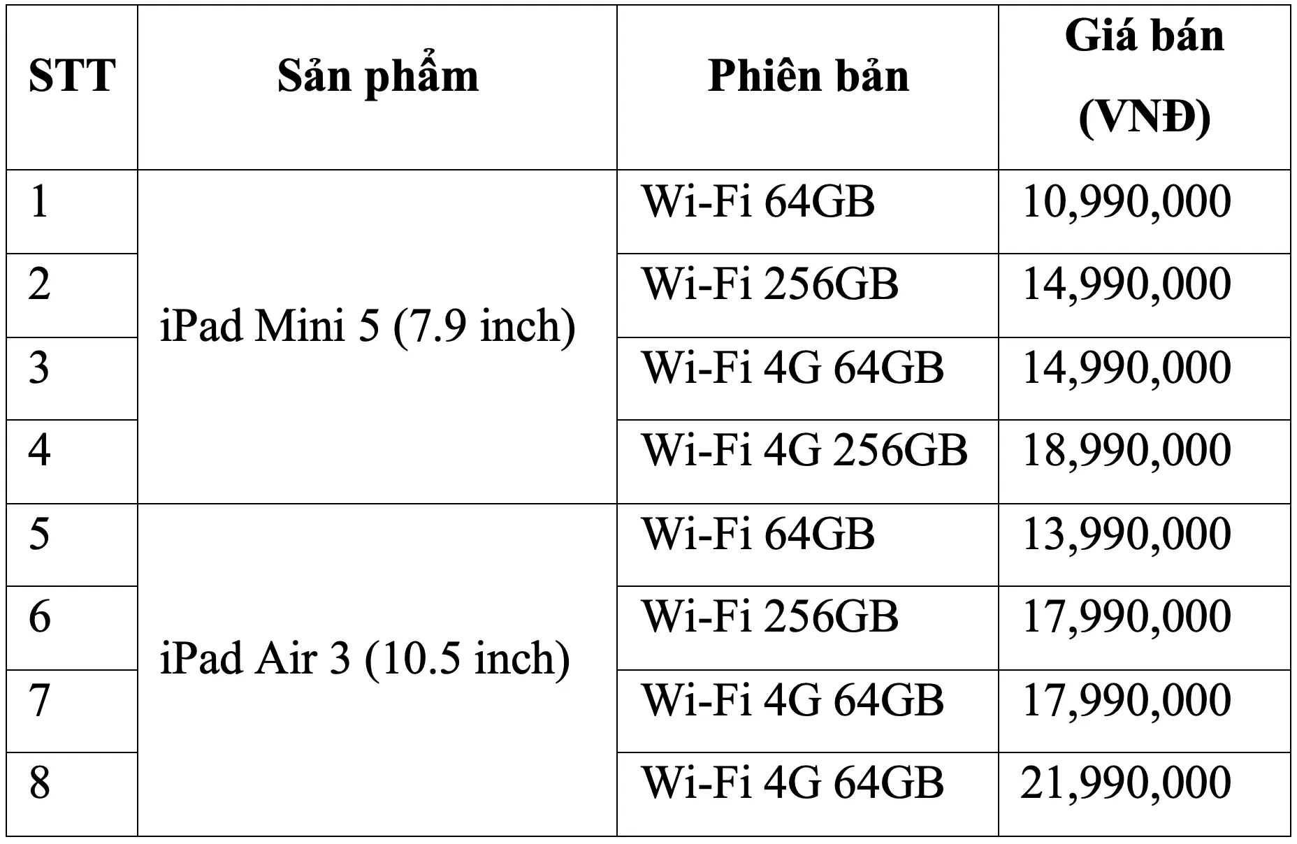 iPad Mini 5 FPT Shop