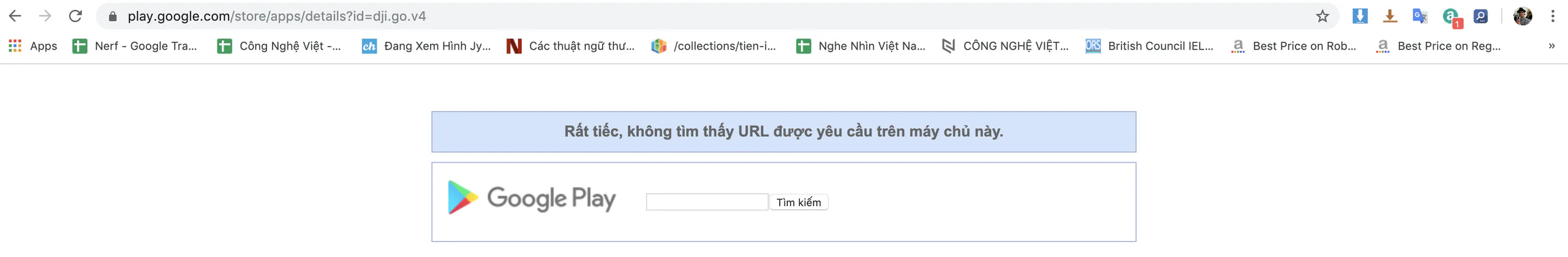Phần mềm điều khiển drone DJI Go bị xóa trên Google Playstore?