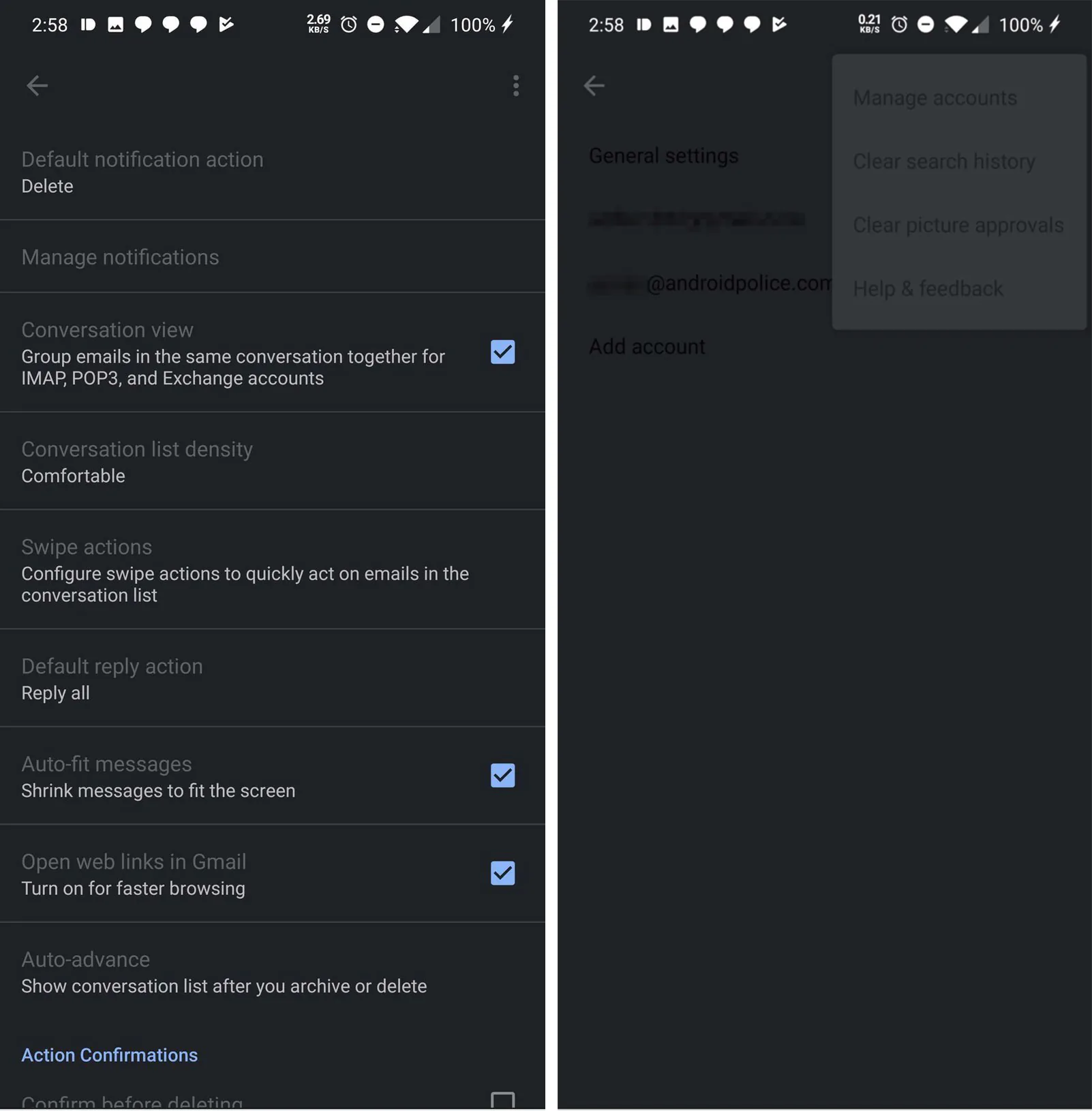Chế độ tối cũng xuất hiện trong Gmail dành cho thiết bị Android