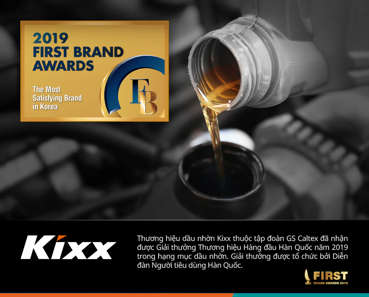 Kixx được vinh danh “Thương hiệu Dầu nhờn Hàng đầu Hàn Quốc”