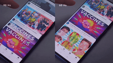 Bạn có thấy được sự khác biệt giữa 60Hz và 90Hz trên smartphone?