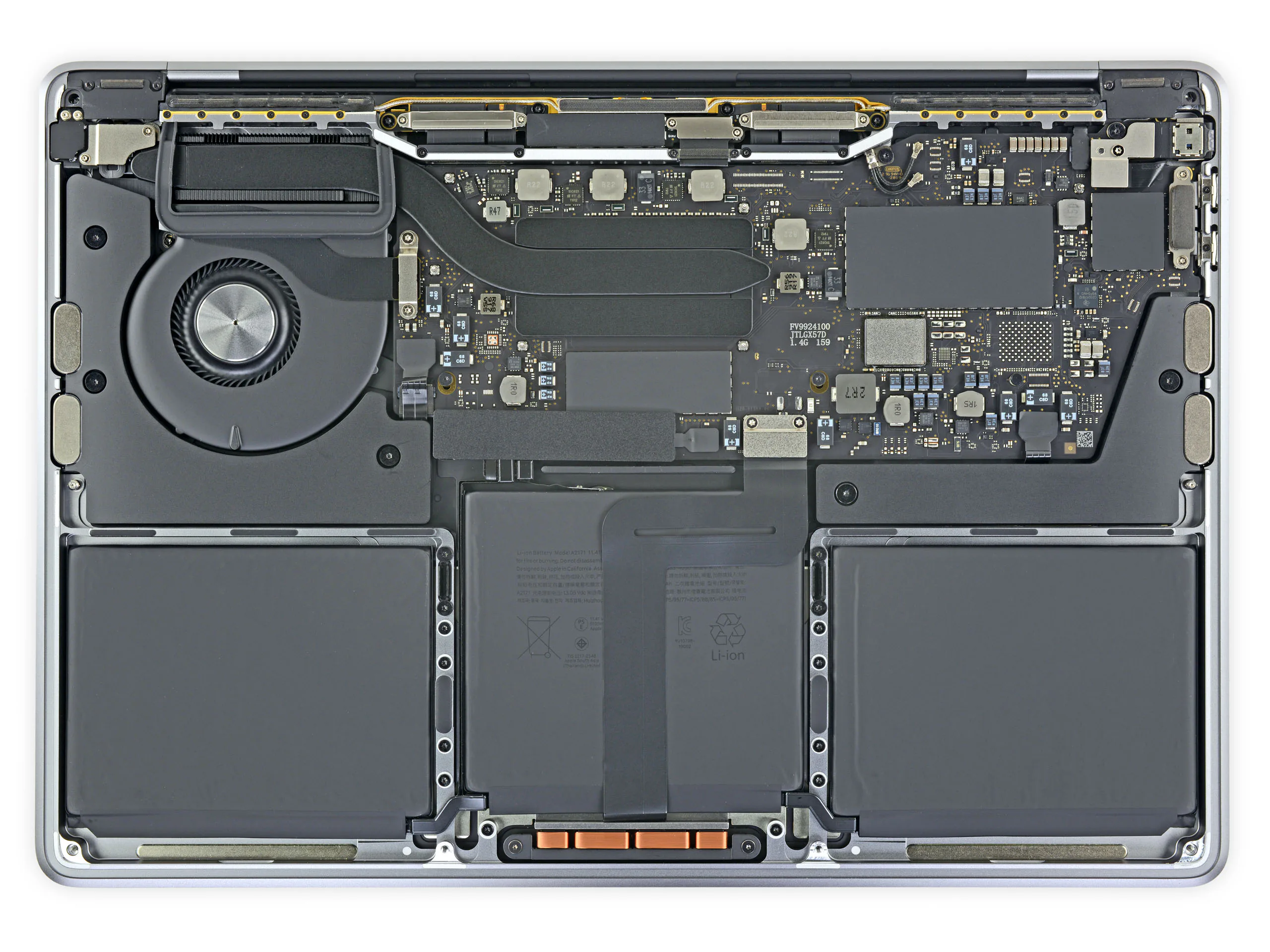 Tháo rời MacBook Pro 13-inch 2019 cùng iFixit, pin lớn hơn với thay đổi vật liệu bàn phím