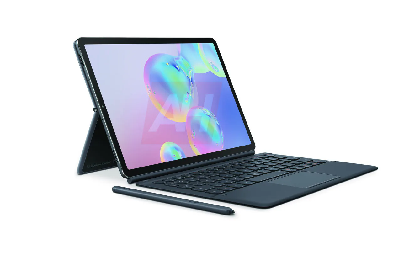 Lộ ảnh máy tính bảng Samsung Galaxy Tab S6, bút S Pen hít ở mặt lưng, camera kép