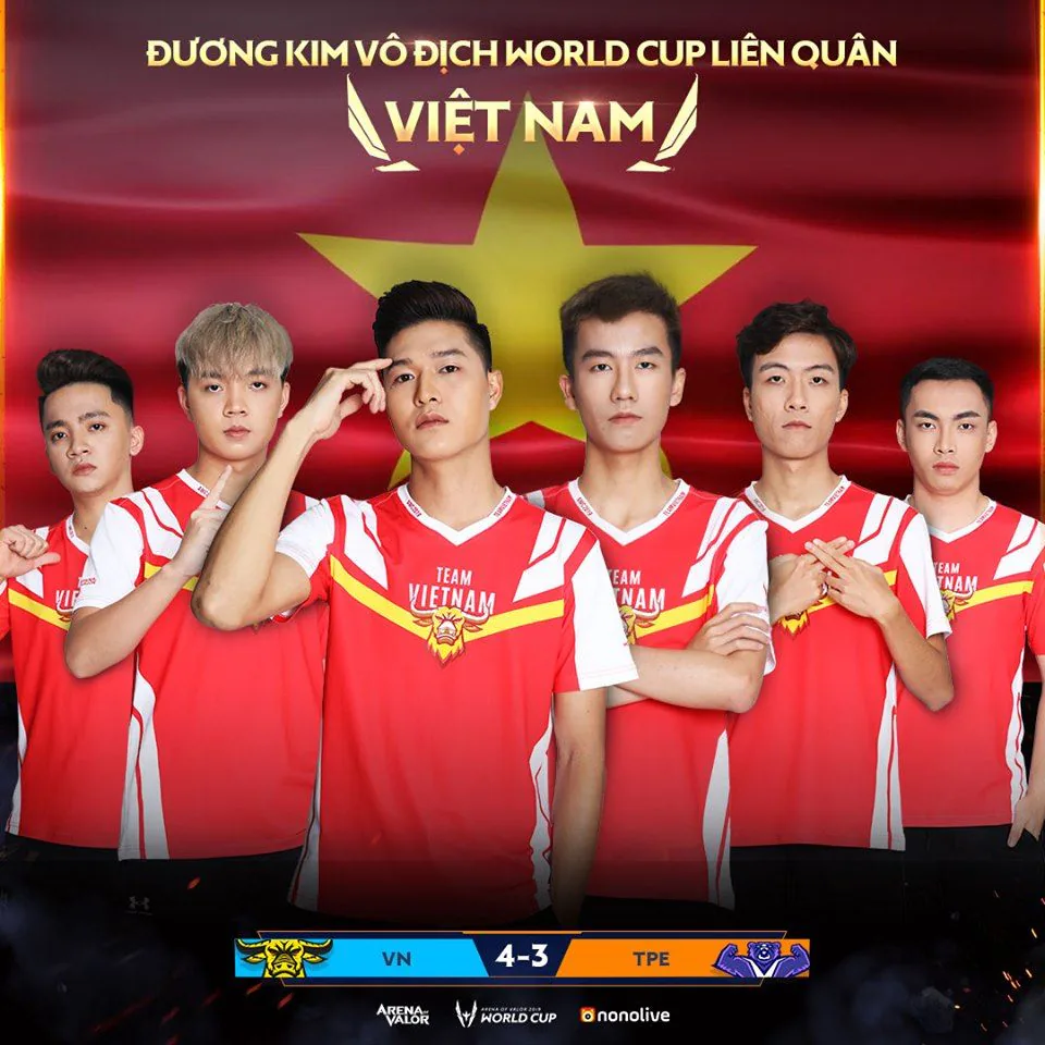 Thắng sát nút Đài Bắc Trung Hoa, Việt Nam trở thành nhà vô địch giải Liên Quân Mobile Thế Giới AWC 2019
