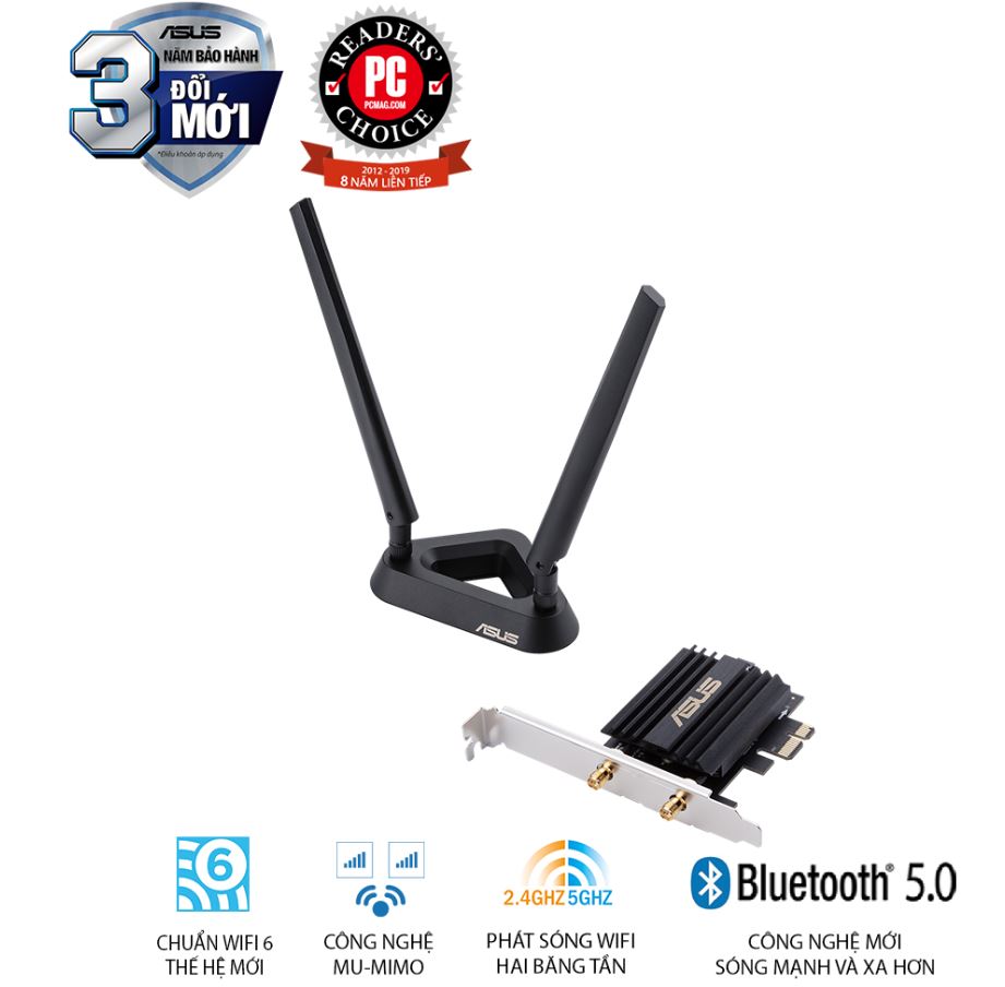 ASUS công bố sản phẩm card mạng Wi-fi 6 PCE-AX58BT