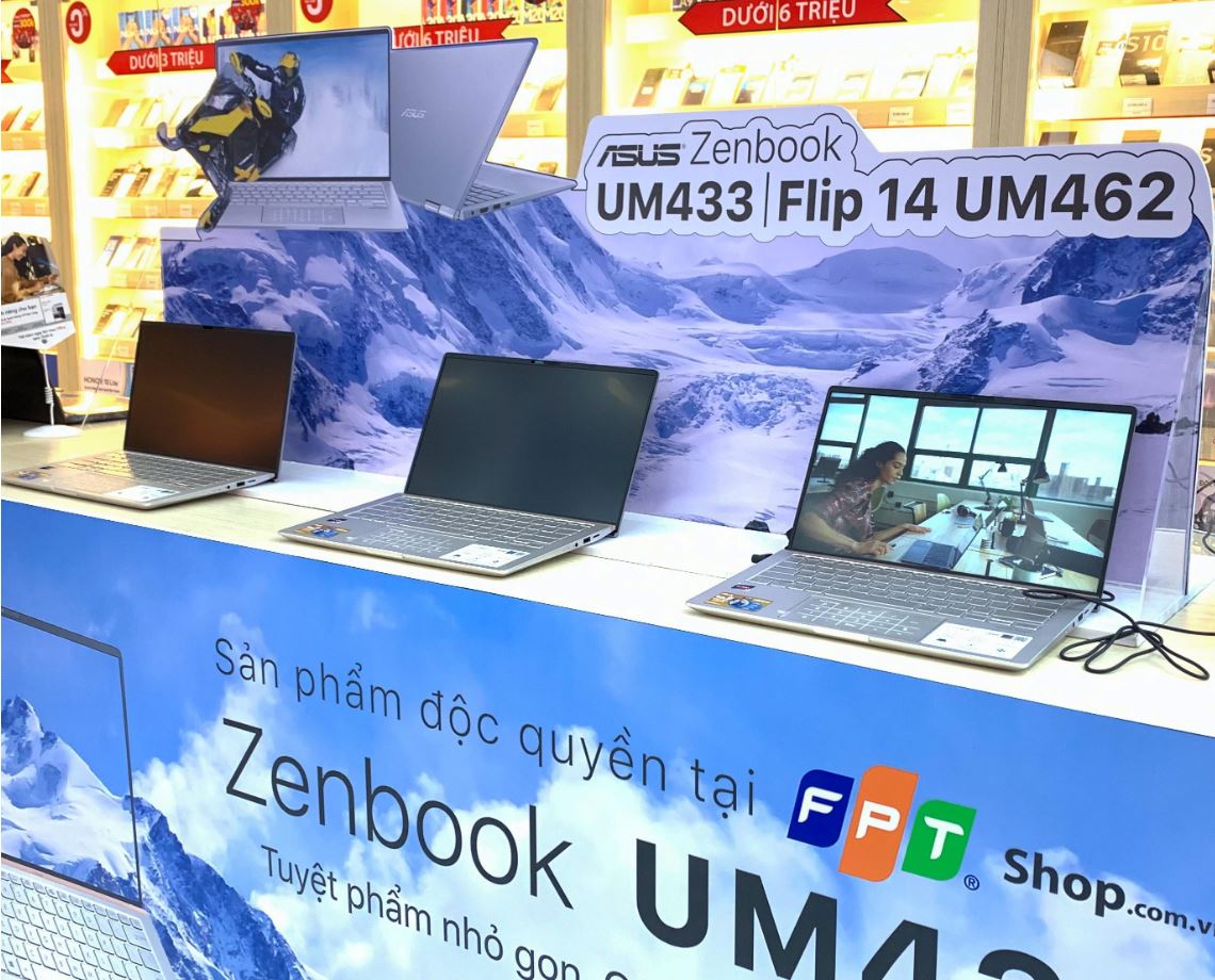 FPT Shop mở bán độc quyền bộ đôi laptop ASUS ZenBook UM433 và ZenBook Flip 14 UM462