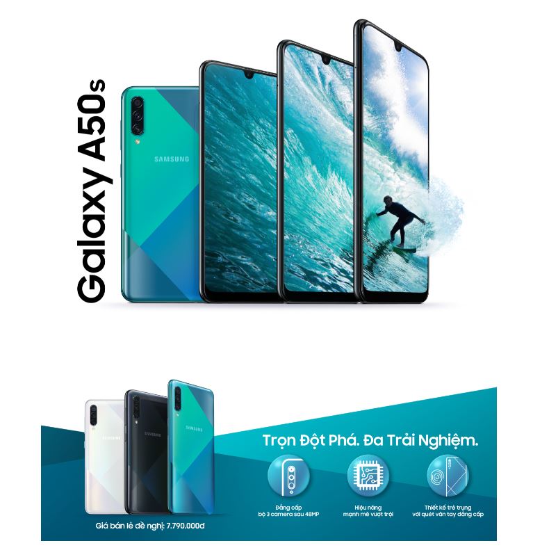 Samsung Galaxy A50s và A30s chính thức ra mắt tại Việt Nam với giá lần lượt là 7.8 và 6.3 triệu đồng