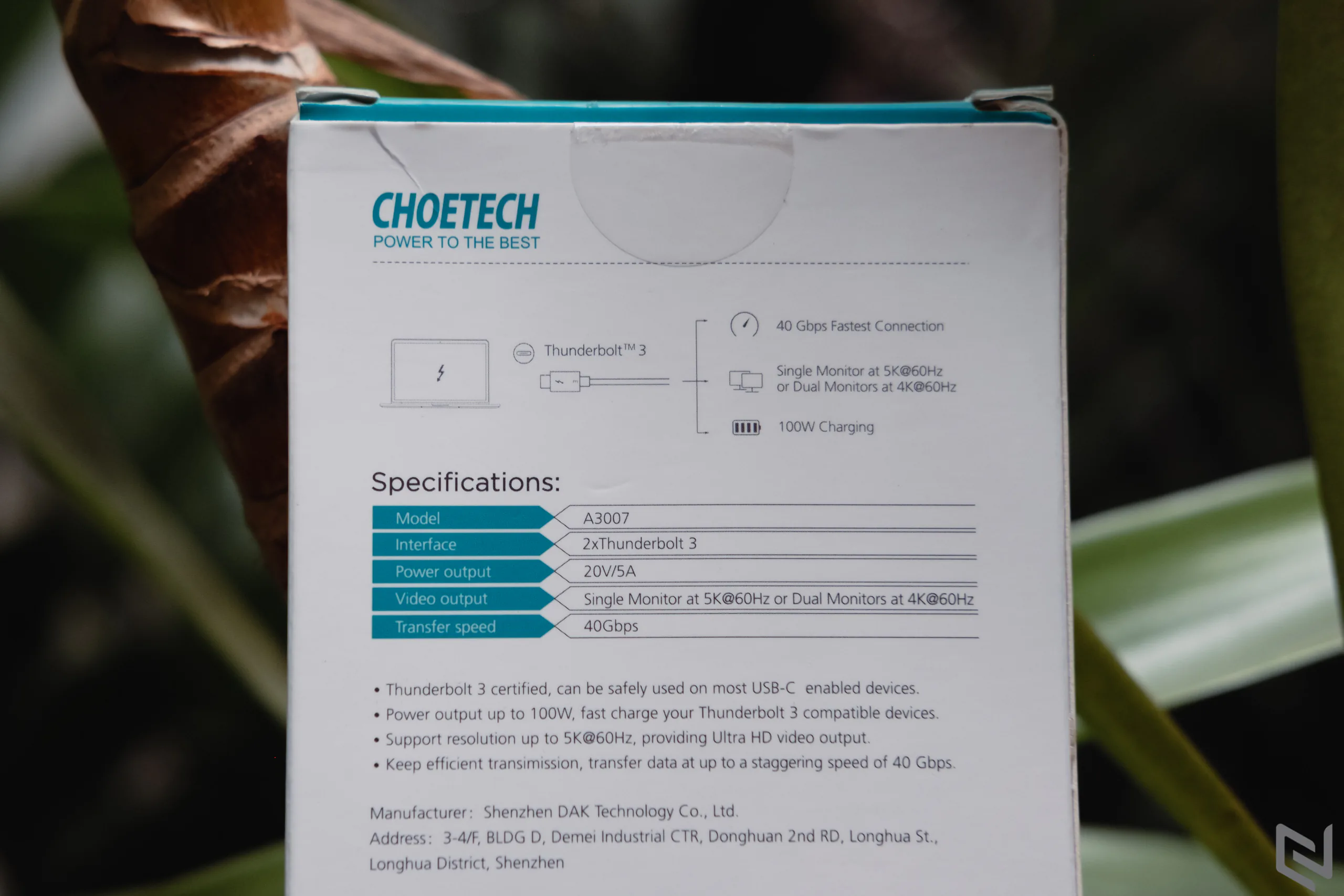 Trên tay CHOETECH Thunderbolt-3 (1m) Passive, nhận nguồn 100W, hỗ trợ tương thích ngược