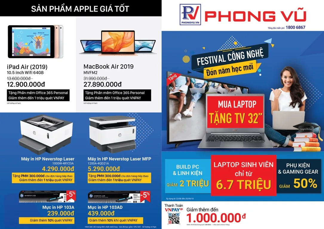 Chào đón năm học mới với “Festival công nghệ” tại hệ thống cửa hàng Phong Vũ