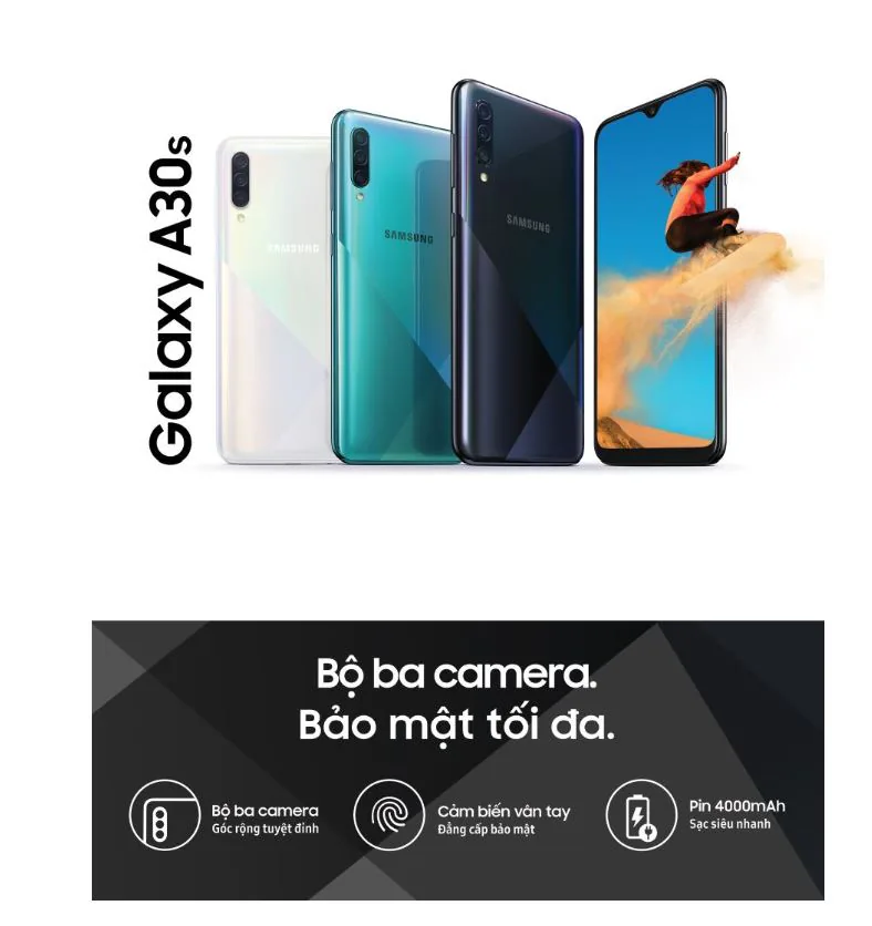 Samsung Galaxy A50s và A30s chính thức ra mắt tại Việt Nam với giá lần lượt là 7.8 và 6.3 triệu đồng
