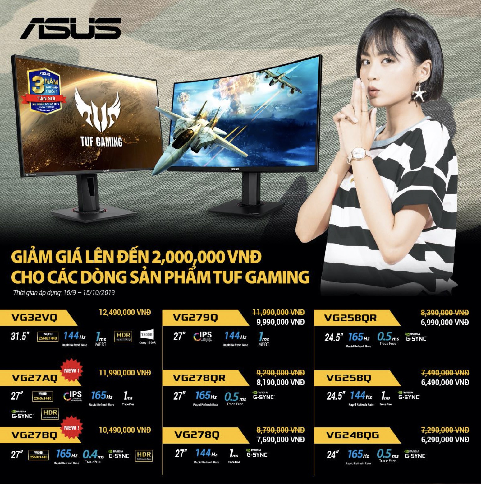 ASUS ra mắt dòng sản phẩm màn hình chơi game TUF mới VG32VQ, VG27AQ và VG27BQ tại Việt Nam