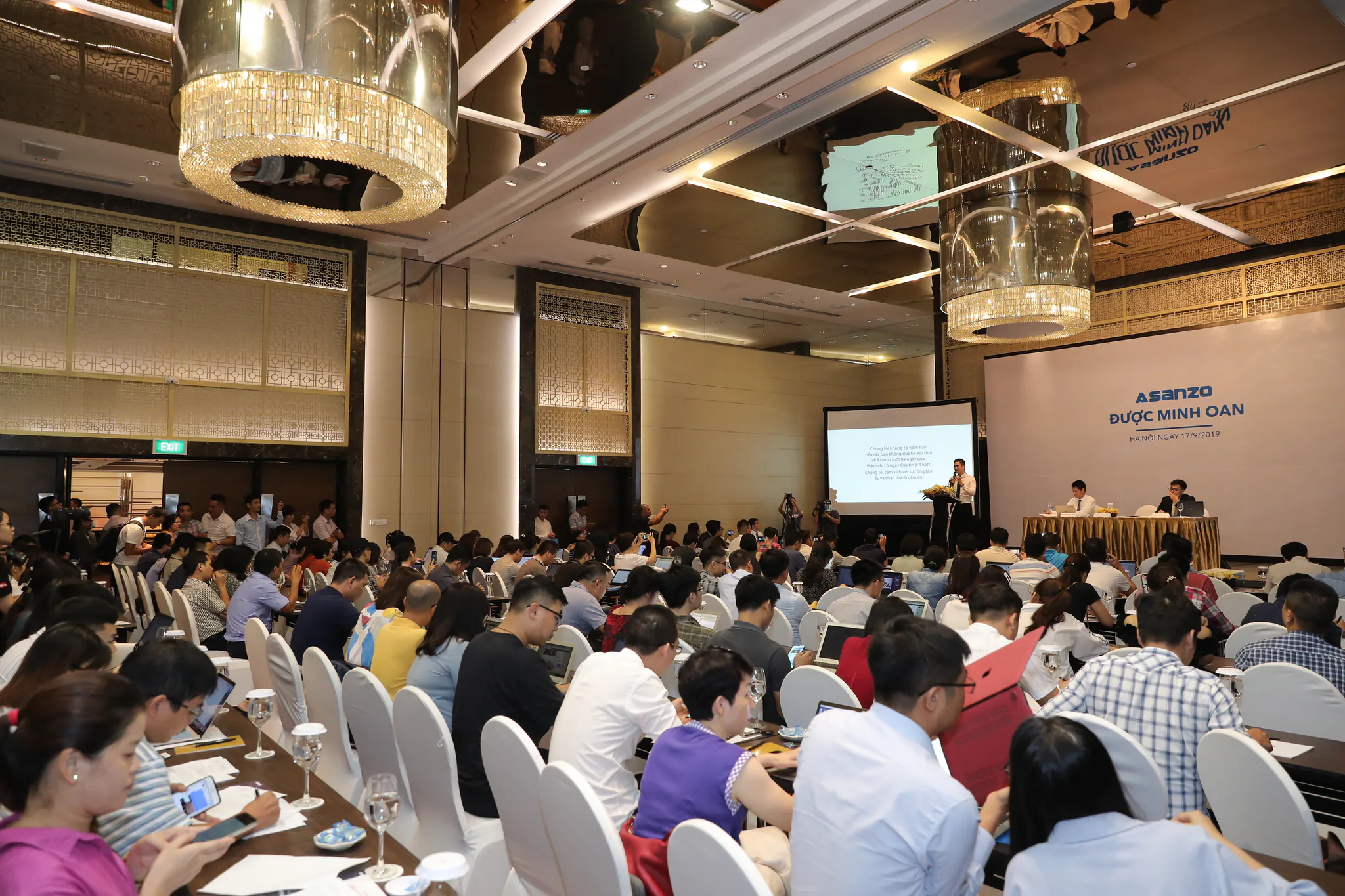 Asanzo họp báo minh oan sau 89 ngày bão tố khiến công ty phải đóng cửa nhiều nhà máy