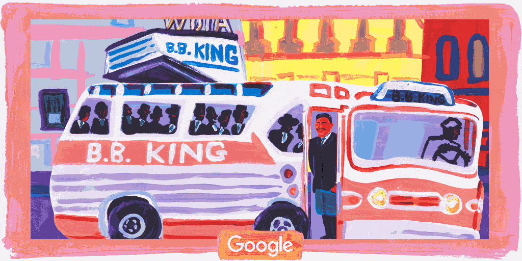 Google Doodle vinh danh huyền thoại nhạc blues B.B.King