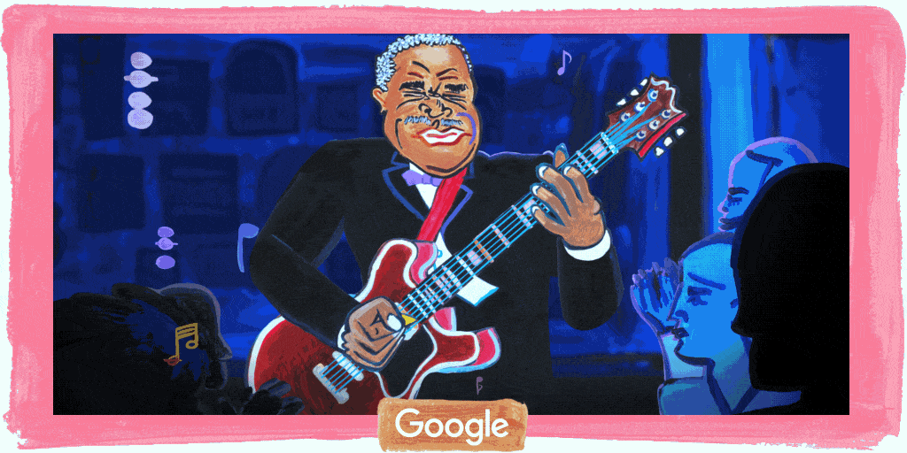 Google Doodle vinh danh huyền thoại nhạc blues B.B.King