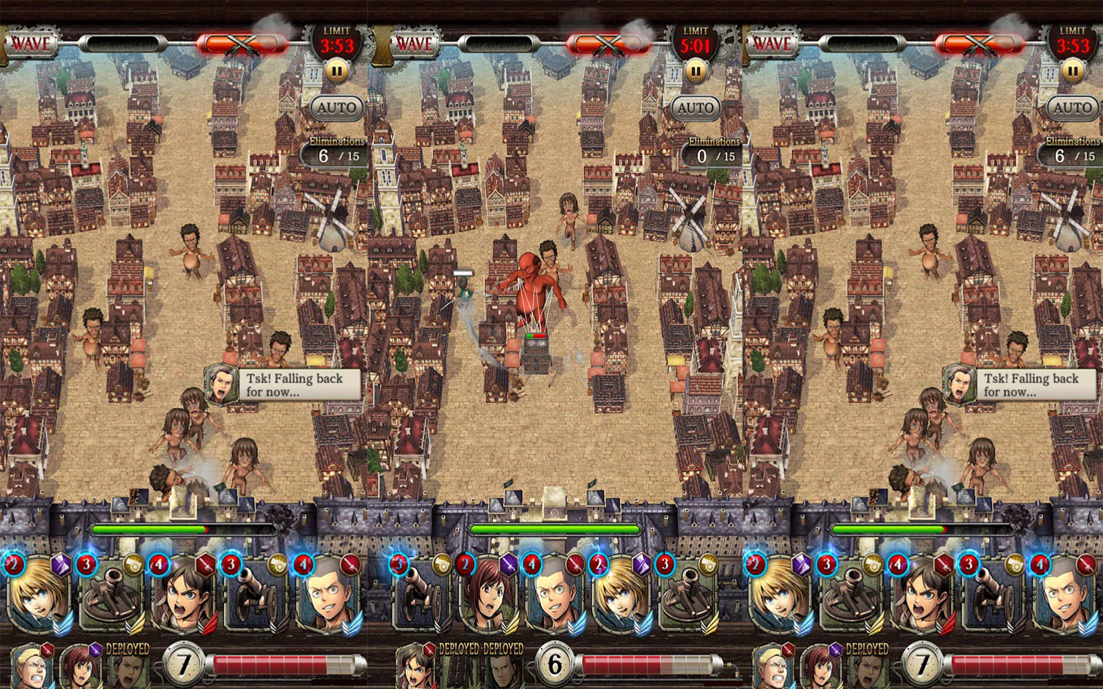 Attack On Titan Tactics - Game phòng thủ chiến thuật mới từ DeNA