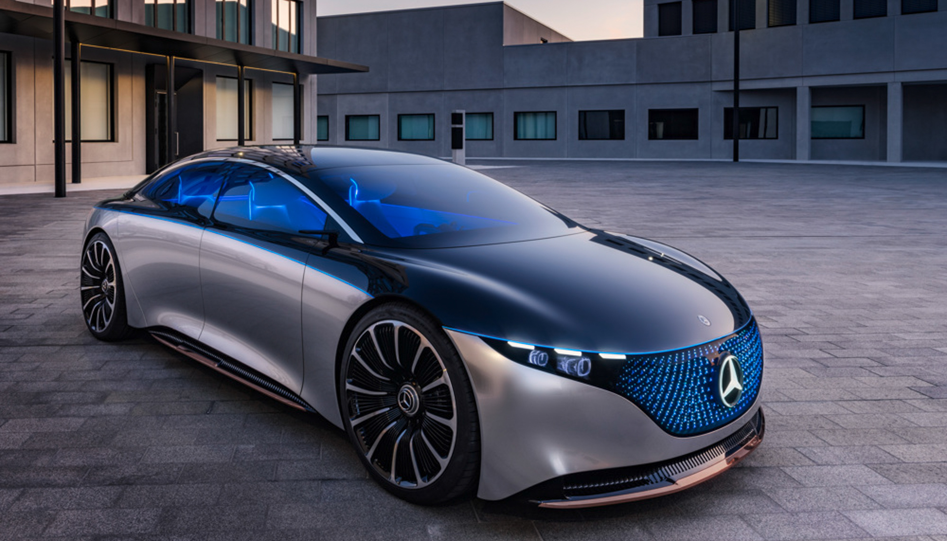 Mercedes tung concept xe điện Vision EQS mới với dáng vẻ hiện đại và tương lai
