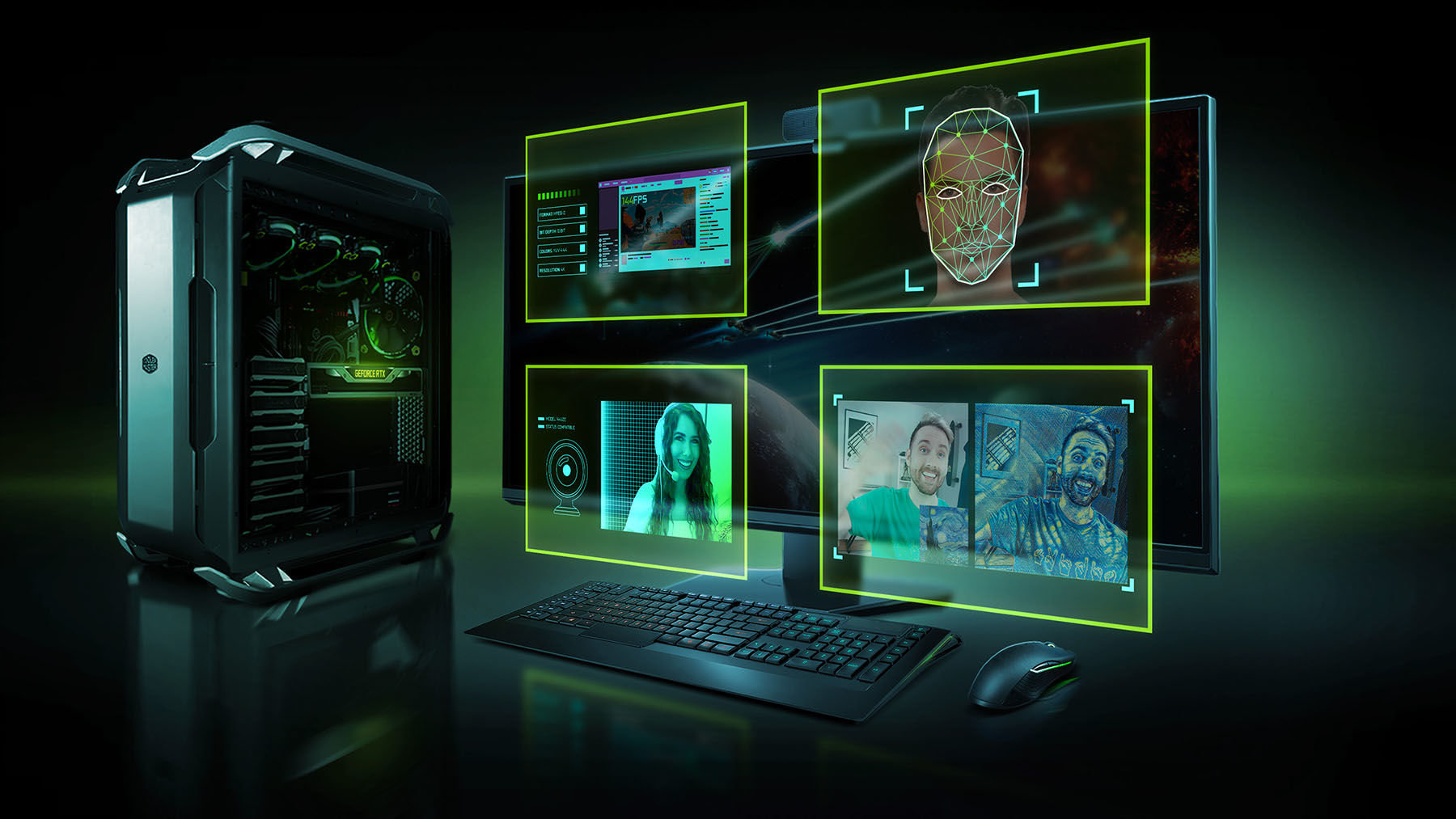 NVIDIA tạo ra tính năng màn hình xanh greenscreen có tích hợp AI