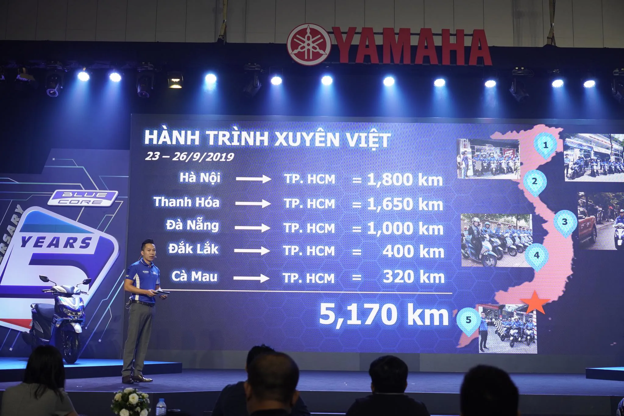 Yamaha Motor Việt Nam kỷ niệm 5 năm động cơ Blue Core và hành trình Asean Blue CoreTouring “Tiết kiệm xăng - Tăng sức mạnh”