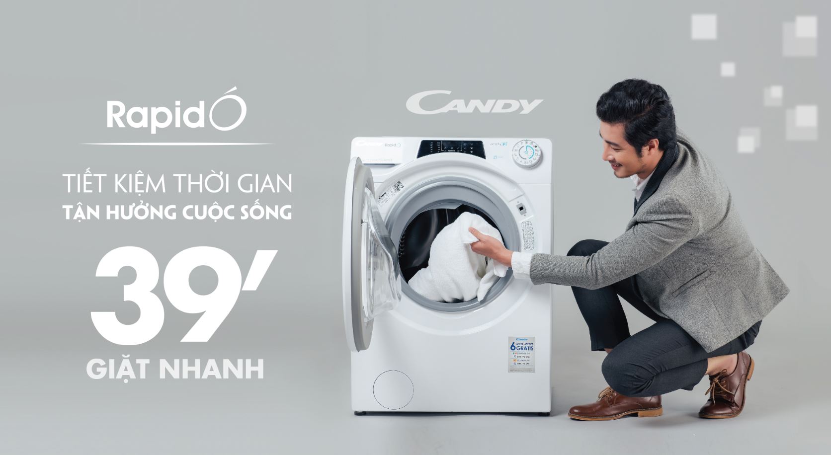 Candy ra mắt dòng máy giặt mới Rapido’ tại Việt Nam, giá từ 8.8 triệu đồng