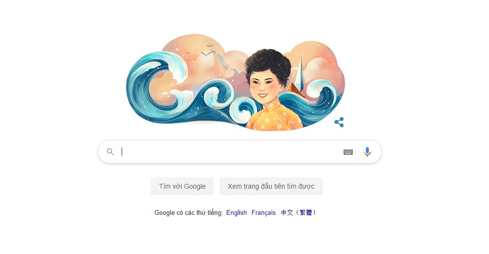 Độc đáo Google Doodle ‘Thuyền và Biển’ cùng thi sĩ Xuân Quỳnh trên trang chủ Google Tiếng Việt
