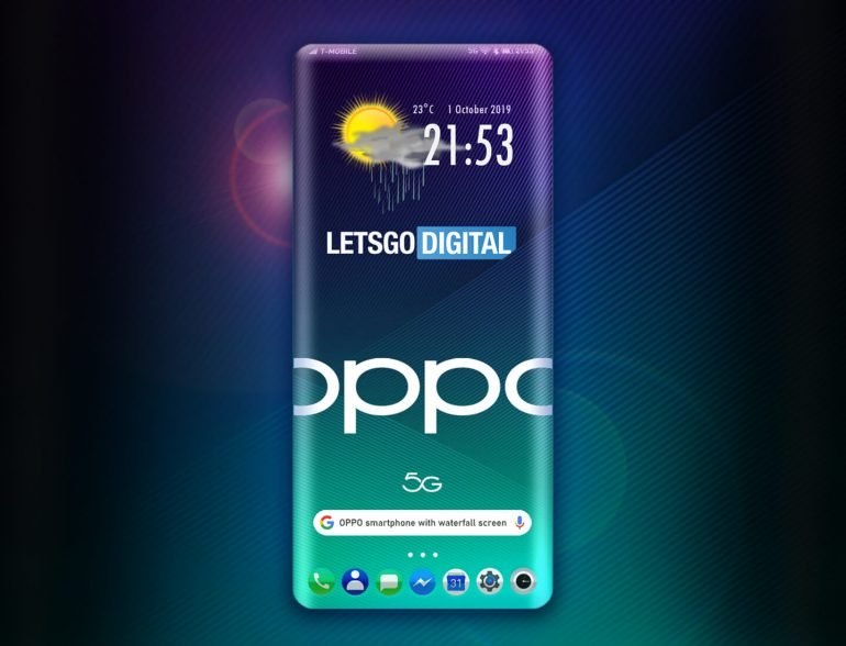 OPPO được cấp bằng sáng chế về một thiết kế màn hình smartphone lạ, viền cong "thác nước" cho cả bốn cạnh